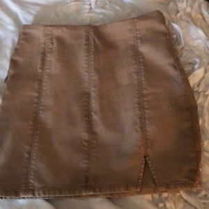 NEW w/out tag FP BRUSH COTTON BEIGE MINI SKIRT/
